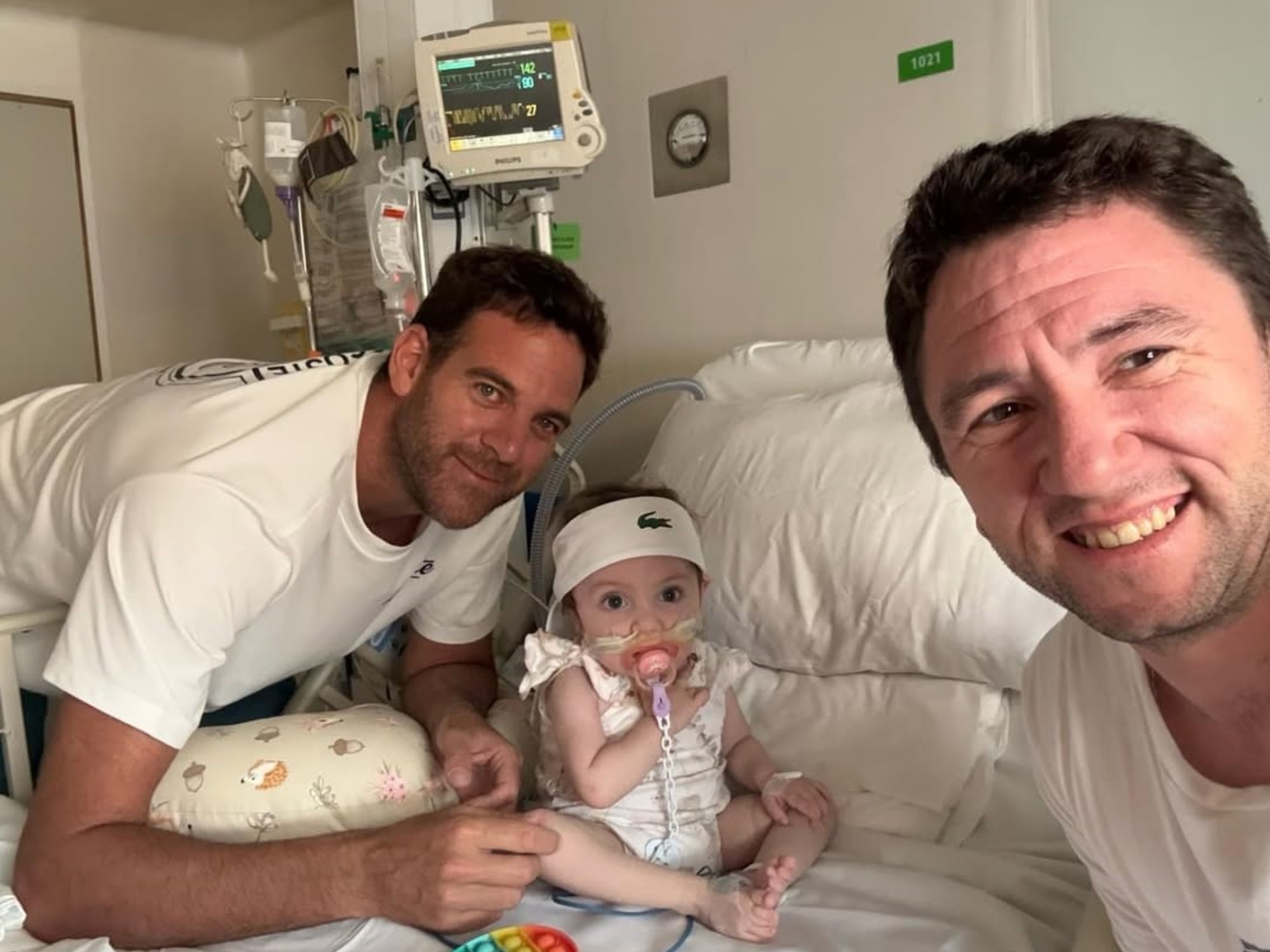 Juan Martín Del Potro brinda apoyo a Inés, una beba tandilense en espera de un trasplante de corazón.