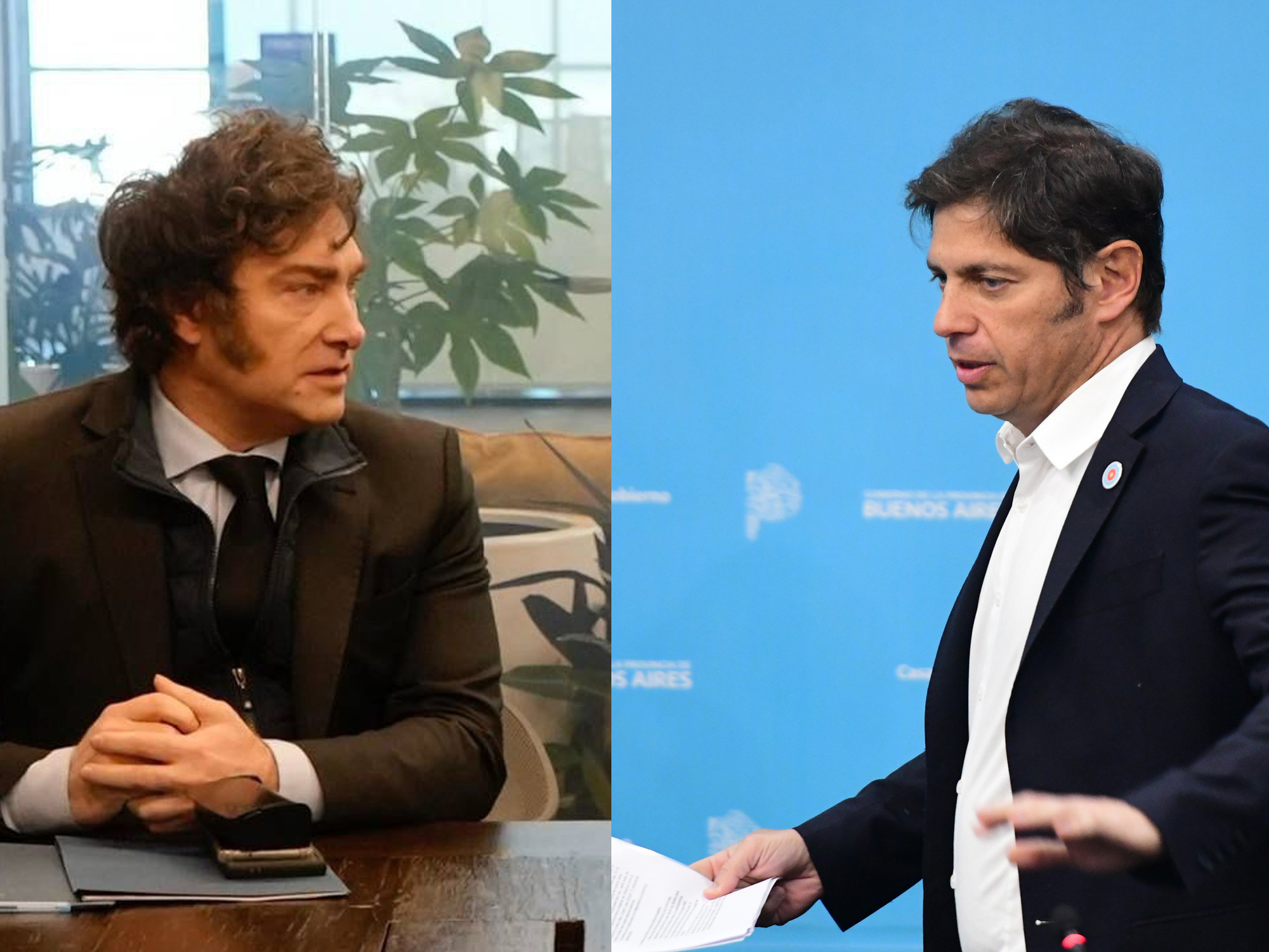 Milei solicita a Kicillof renuncia para intervención federal en la Provincia.