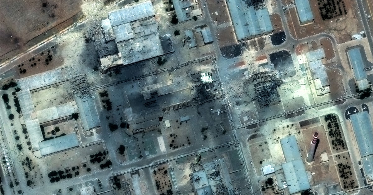 Las imágenes satelitales que muestran el impacto del bombardeo de Estados Unidos sobre objetivos nucleares en Irán