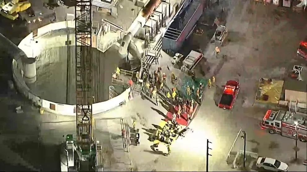 Rescataron a 31 trabajadores tras el colapso de un túnel en construcción en Los Ángeles