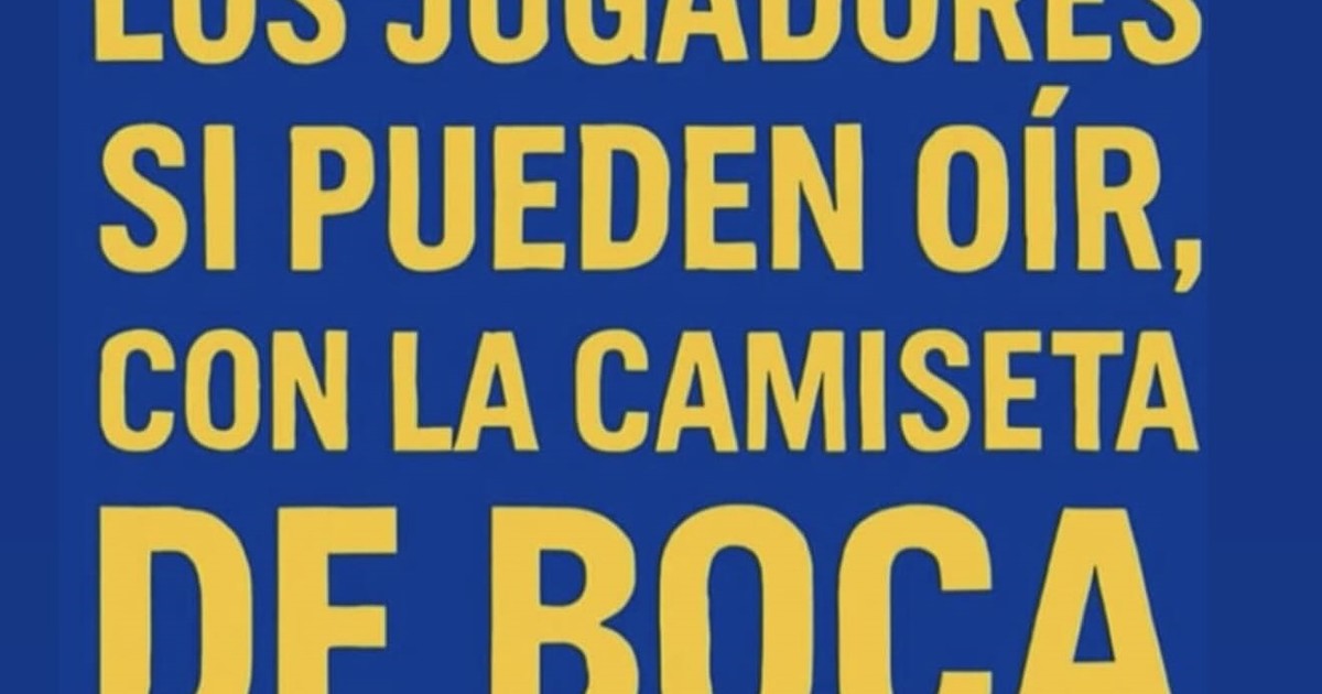 La 12 le marca la cancha a los jugadores de Russo con un trapo virtual