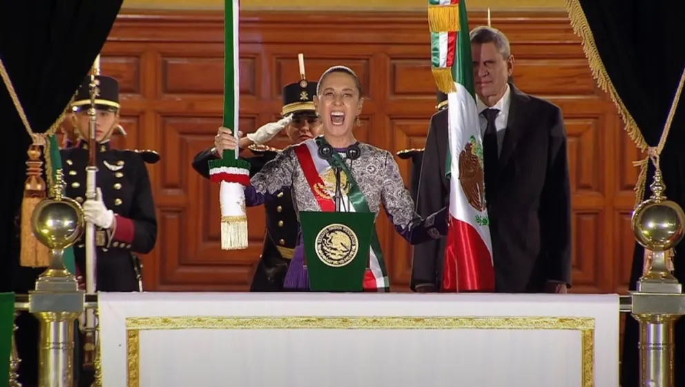 Claudia Sheinbaum encabezó el “Grito de Independencia” como primera presidenta de México