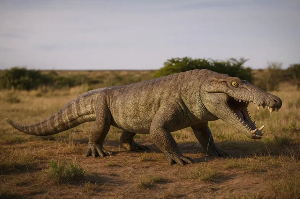 Patagonia prehistórica: hallan huellas de velociraptores emplumados y restos de un cocodrilo gigante