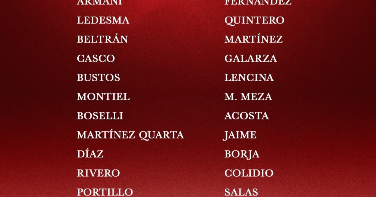 Con regresos, pibes y ausencias de peso, la lista de River para jugar contra Talleres :: Olé