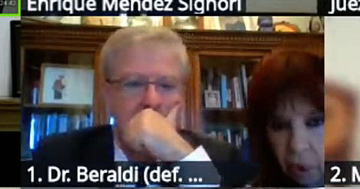 la reacción de Cristina Kirchner cuando uno de los jueces pidió que apareciera en cámara