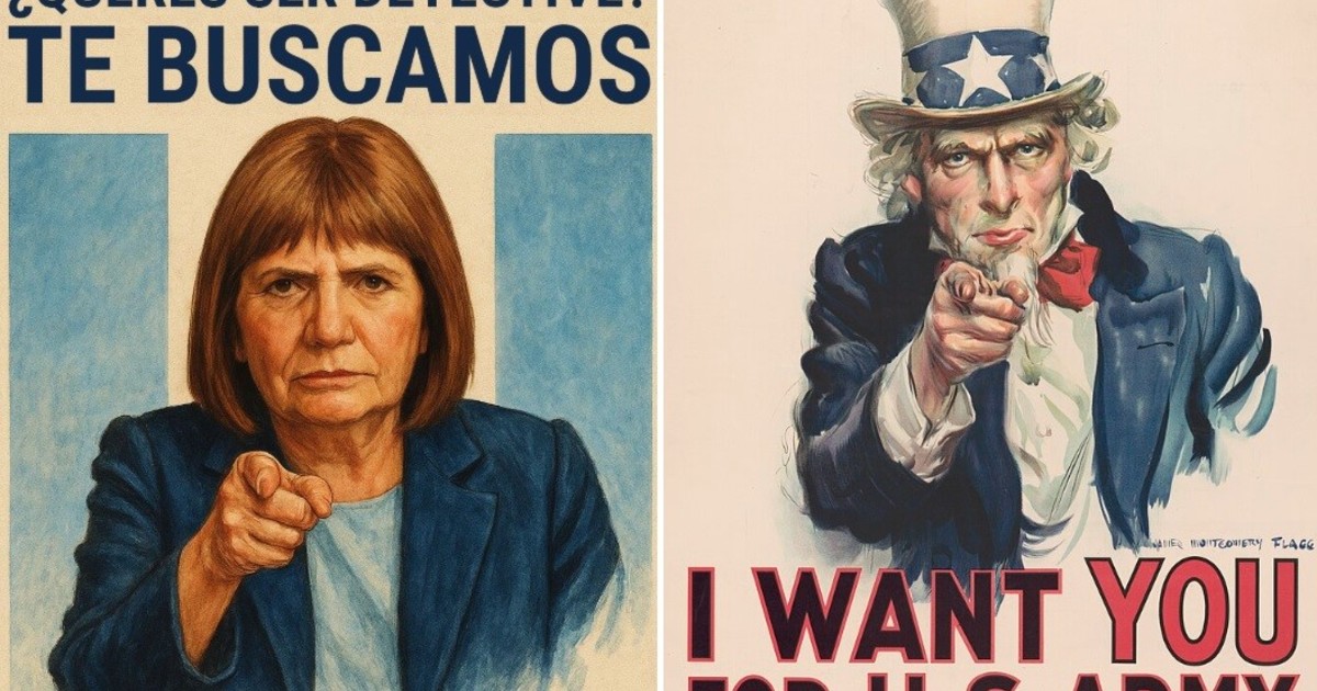 la llamativa campaña de Patricia Bullrich y su afiche al estilo "Tío Sam"