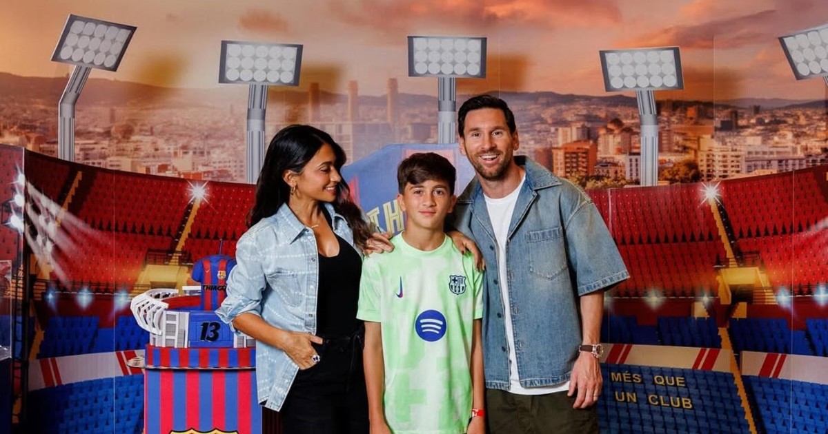 Thiago Messi festejó su cumple con una temática inspirada en el Barcelona :: Olé