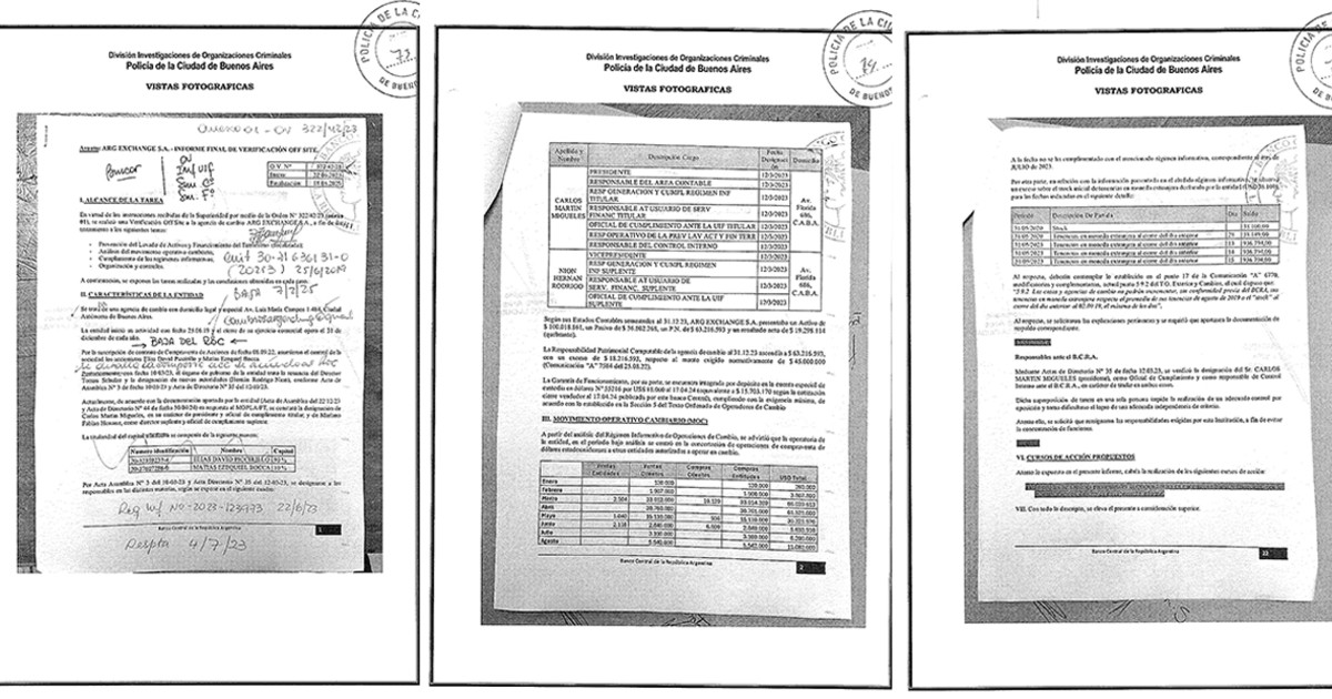 encuentran documentos de Piccirillo y Migueles en la casa de una funcionaria del Banco Central